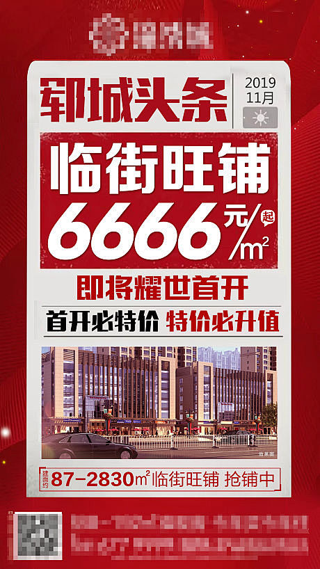 商鋪旺鋪創(chuàng)意大字報(bào)風(fēng)格房地產(chǎn)海報(bào)設(shè)計(jì)